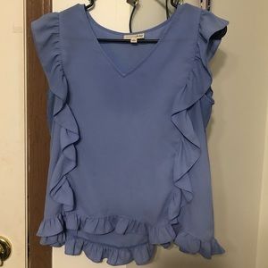 Maison Jules Periwinkle Sleeveless Blouse, Size S